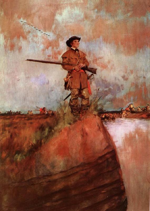 Howard Pyle George Rogers Clark on his way to kaskaskia